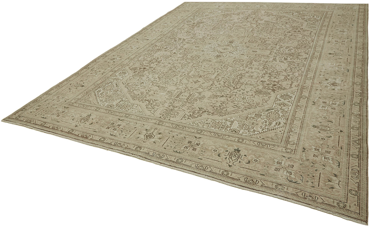 9x13 Beige Vintage Large Area Rug - 44434