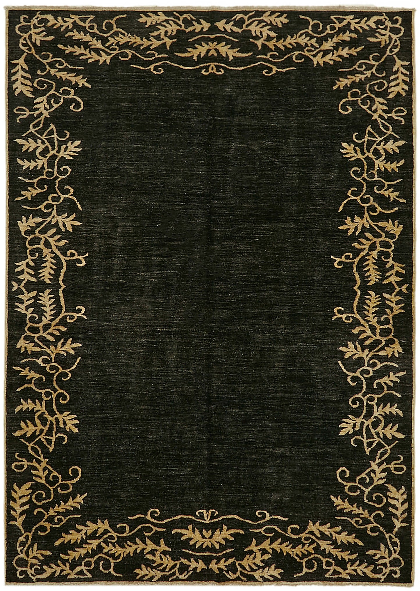 7x10 Black Overdyed Large Area Rug - 44440