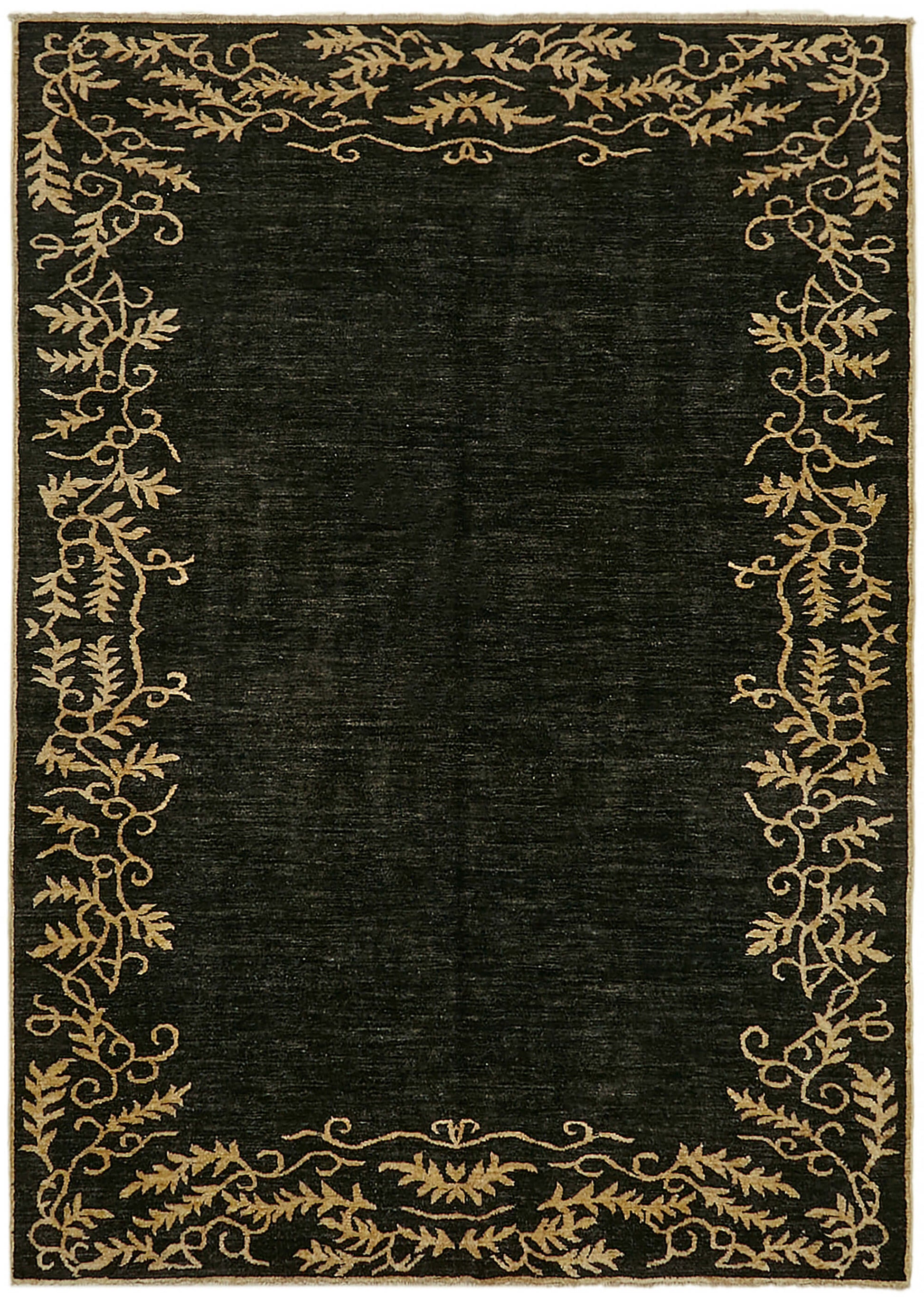 7x10 Black Overdyed Large Area Rug - 44440