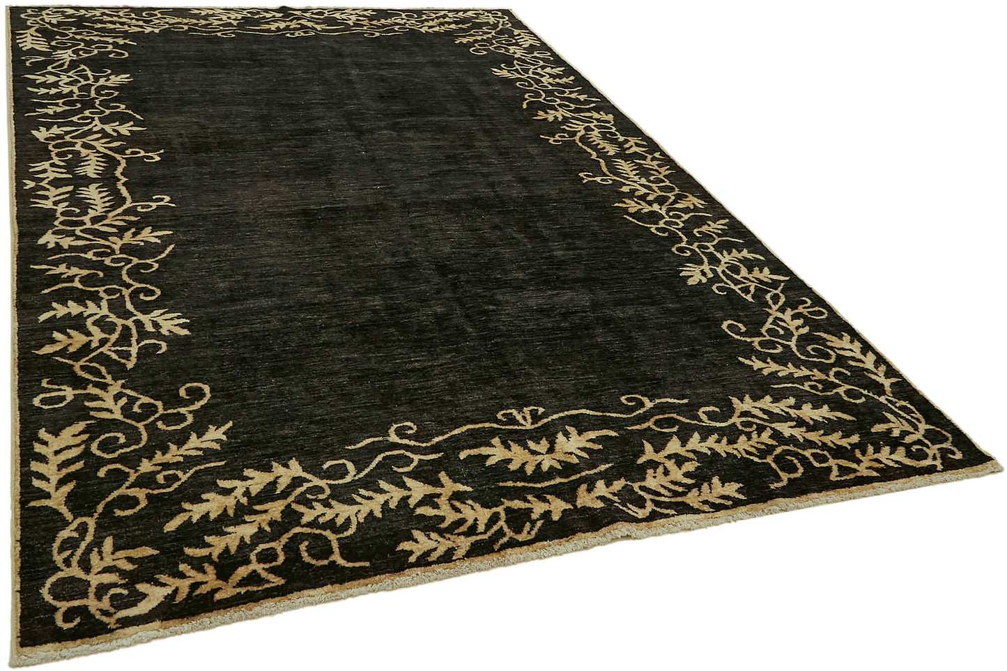 7x10 Black Overdyed Large Area Rug - 44440