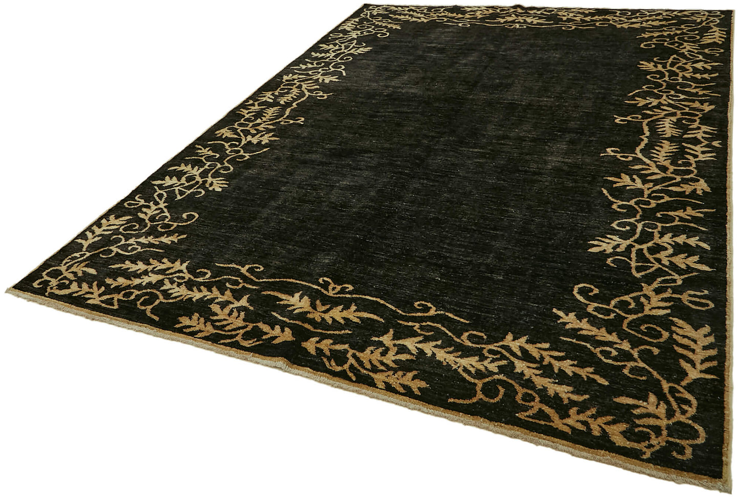 7x10 Black Overdyed Large Area Rug - 44440