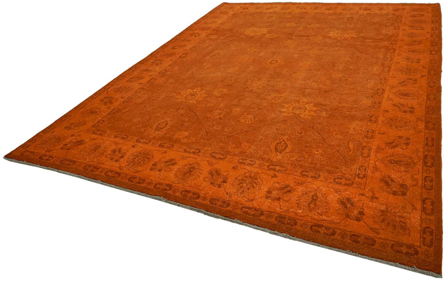 9x12 Orange Overdyed Large Area Rug - 44443