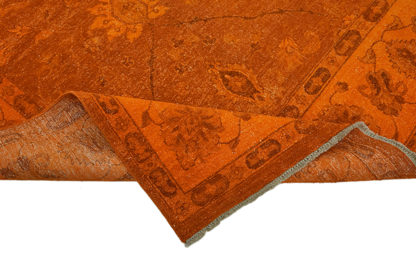 9x12 Orange Overdyed Large Area Rug - 44443