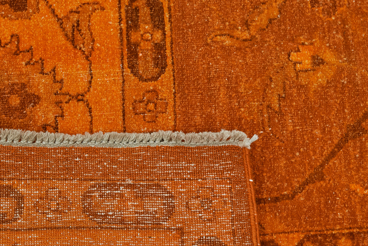 9x12 Orange Overdyed Large Area Rug - 44443