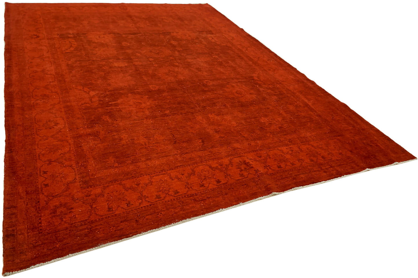 9x12 Orange Overdyed Large Area Rug - 44447