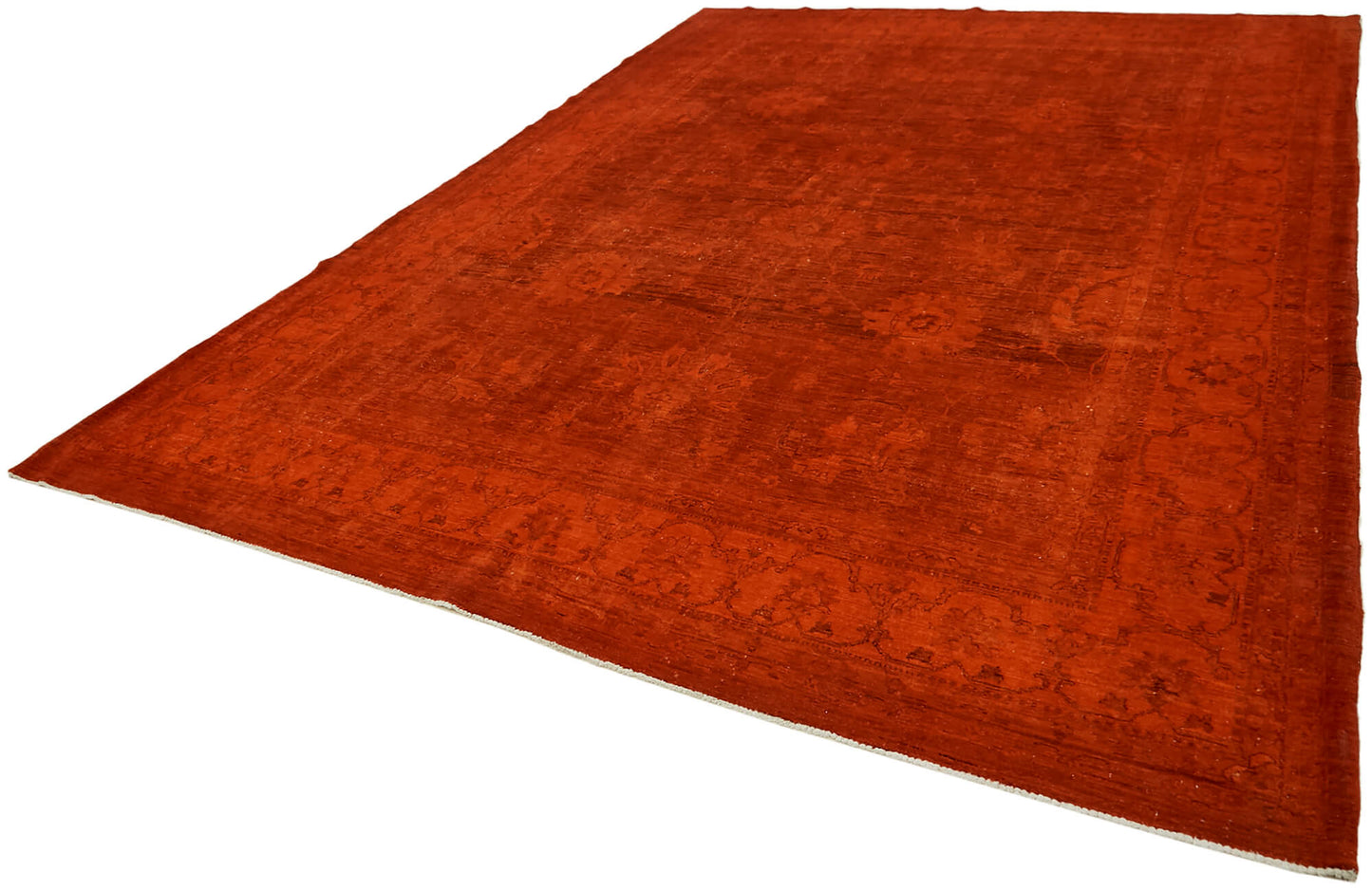 9x12 Orange Overdyed Large Area Rug - 44447