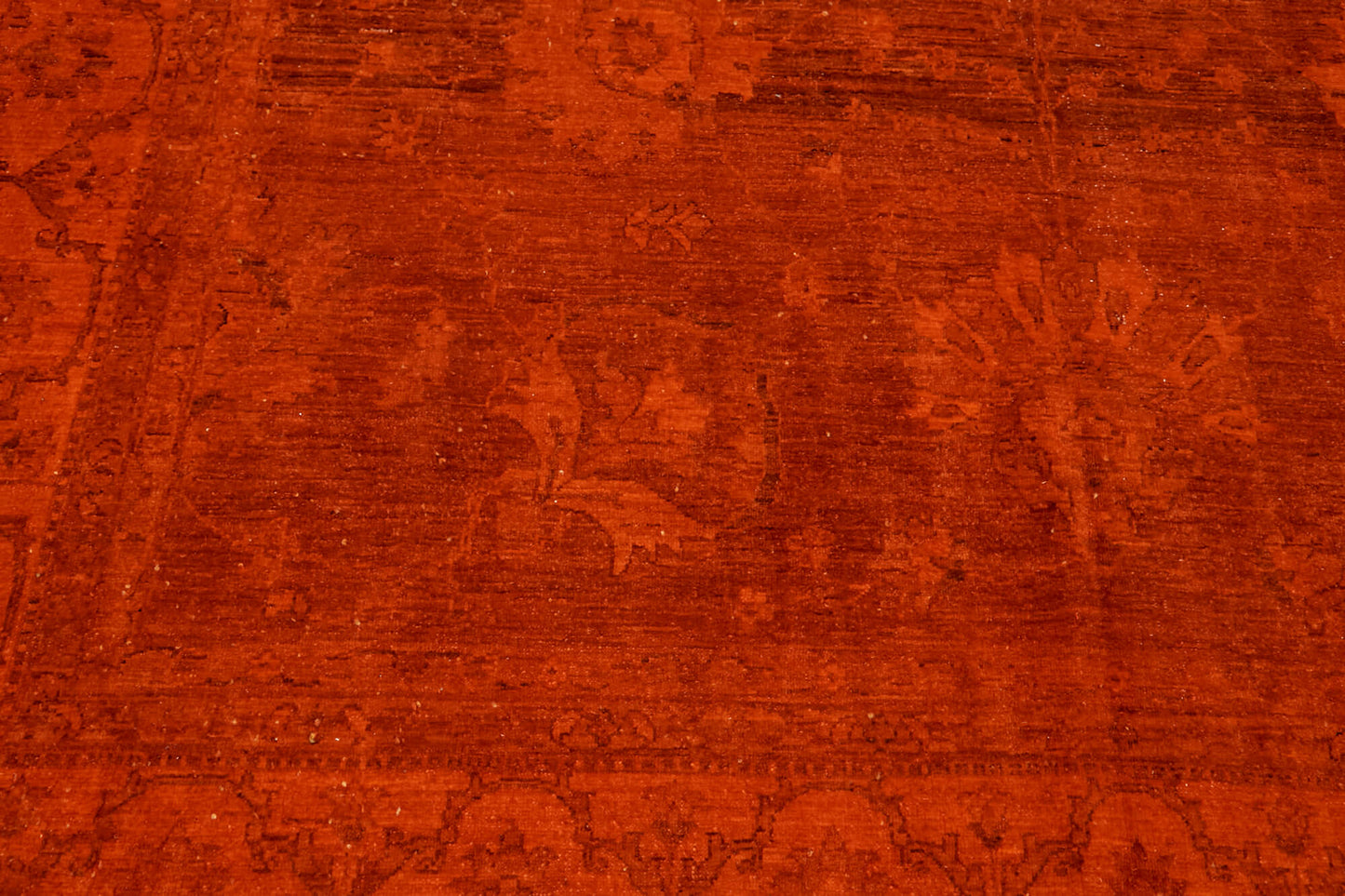 9x12 Orange Overdyed Large Area Rug - 44447