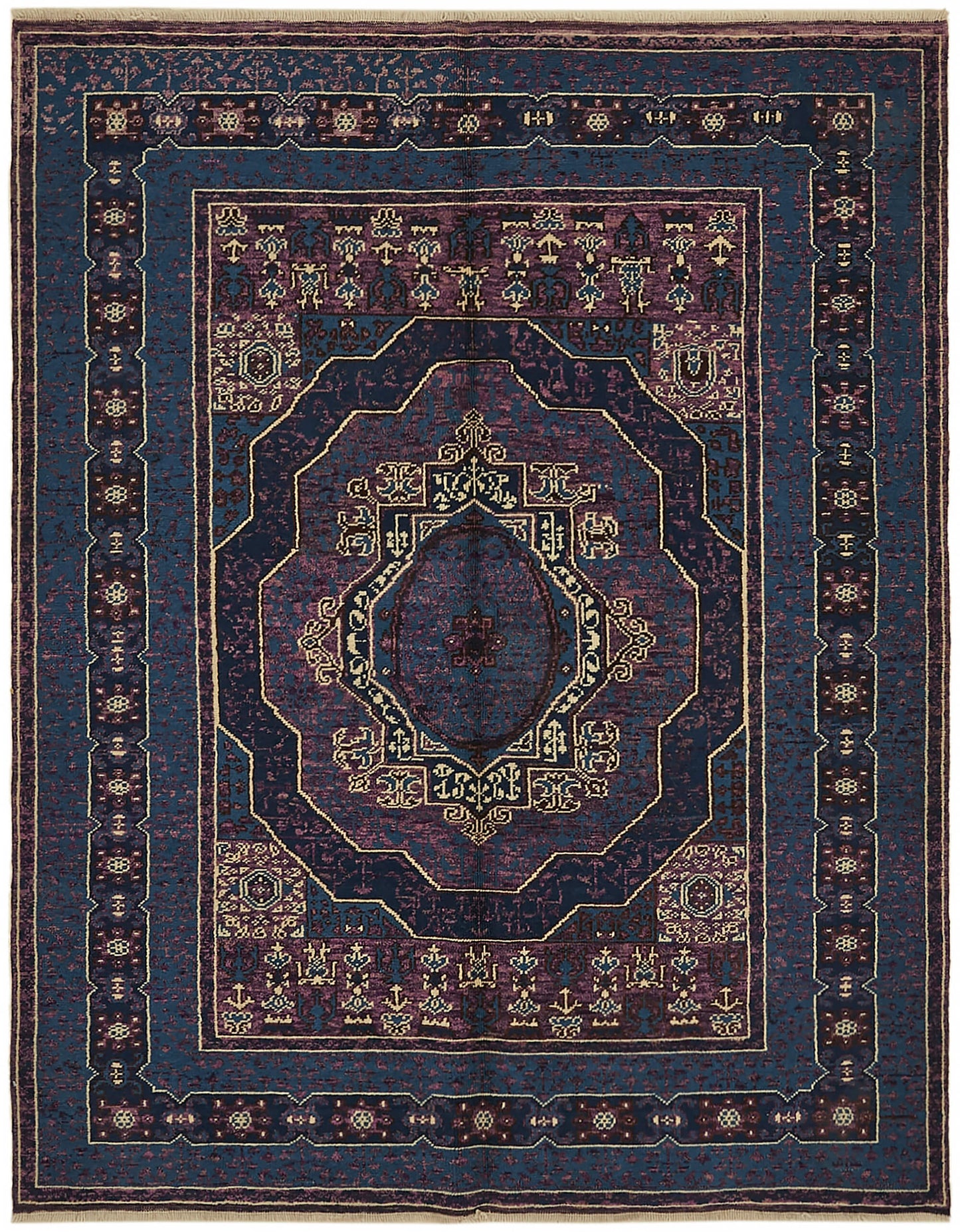 5x7 Blue Oushak Rug - 44450