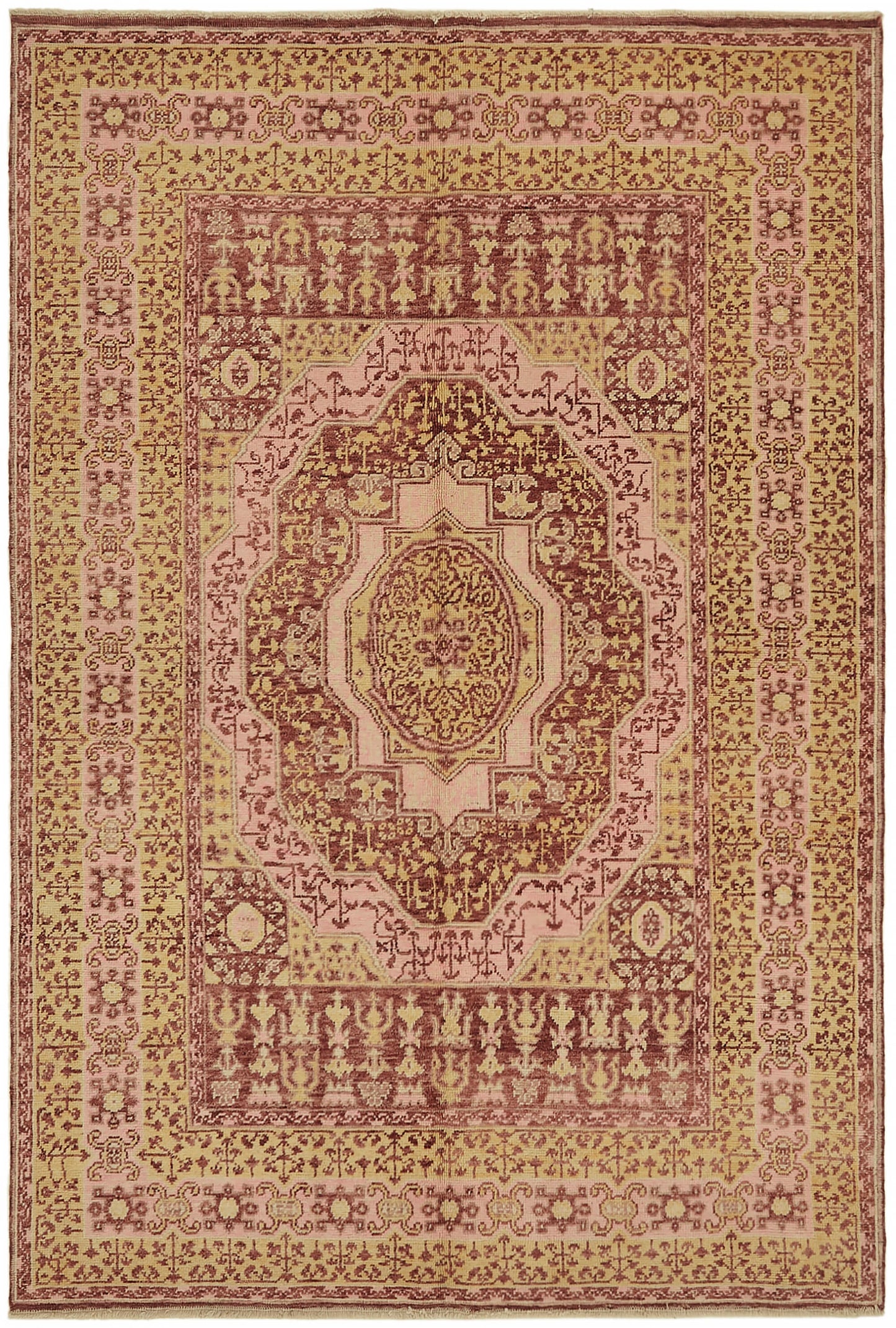 5x8 Beige Oushak Rug - 44459