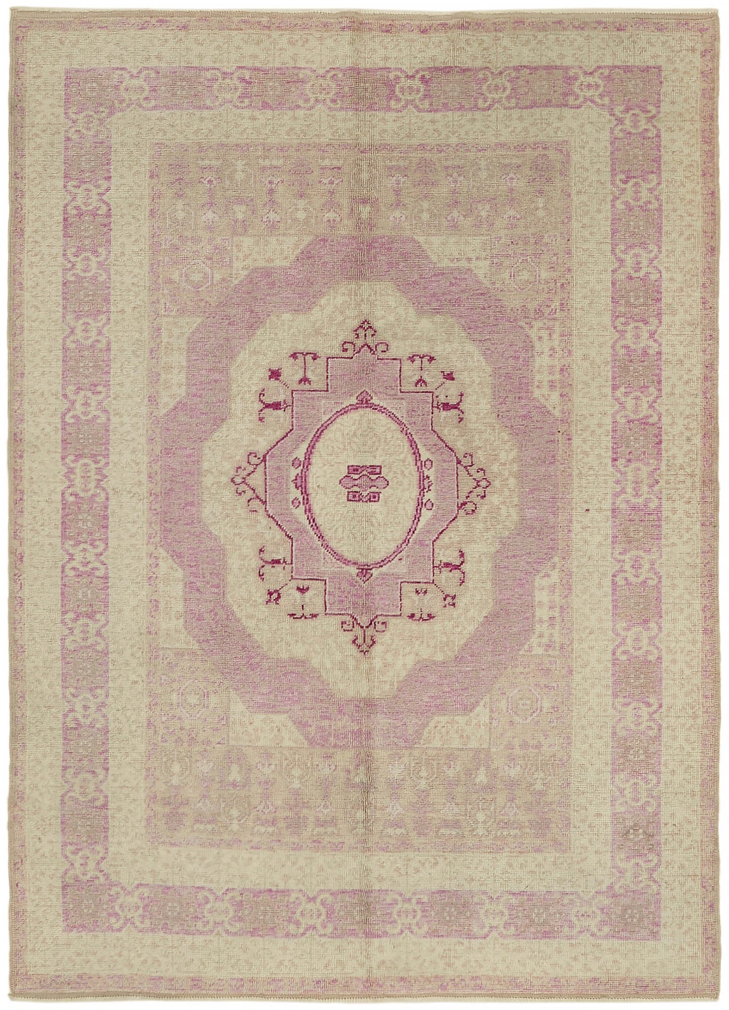 6x8 Beige Oushak Rug - 44461