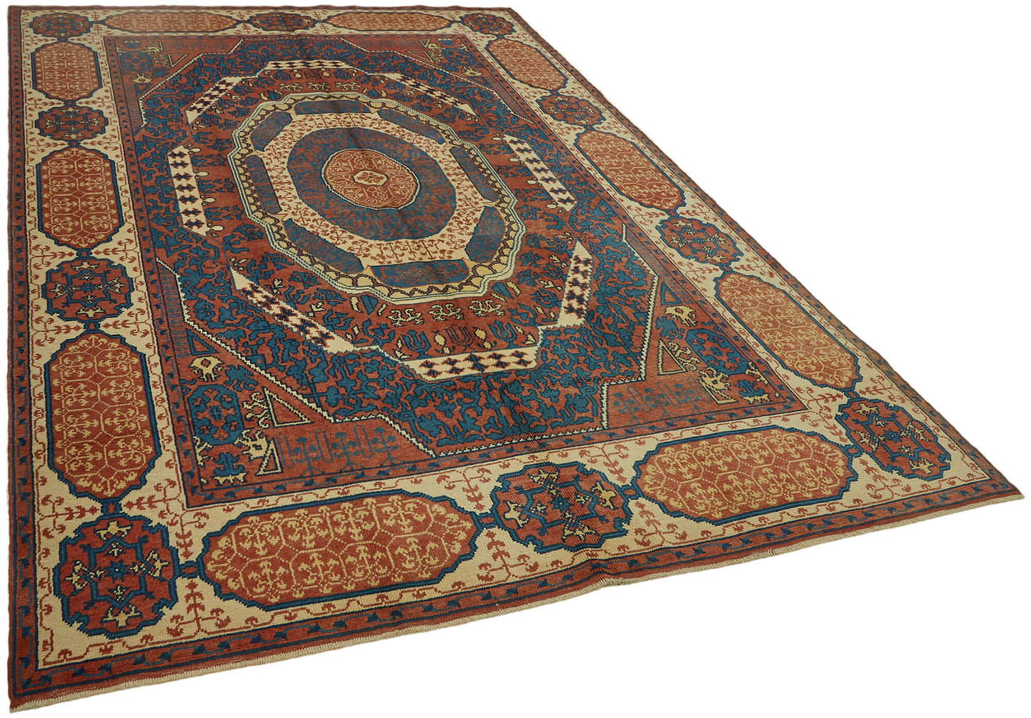 7x10 Beige Oushak Rug - 44466