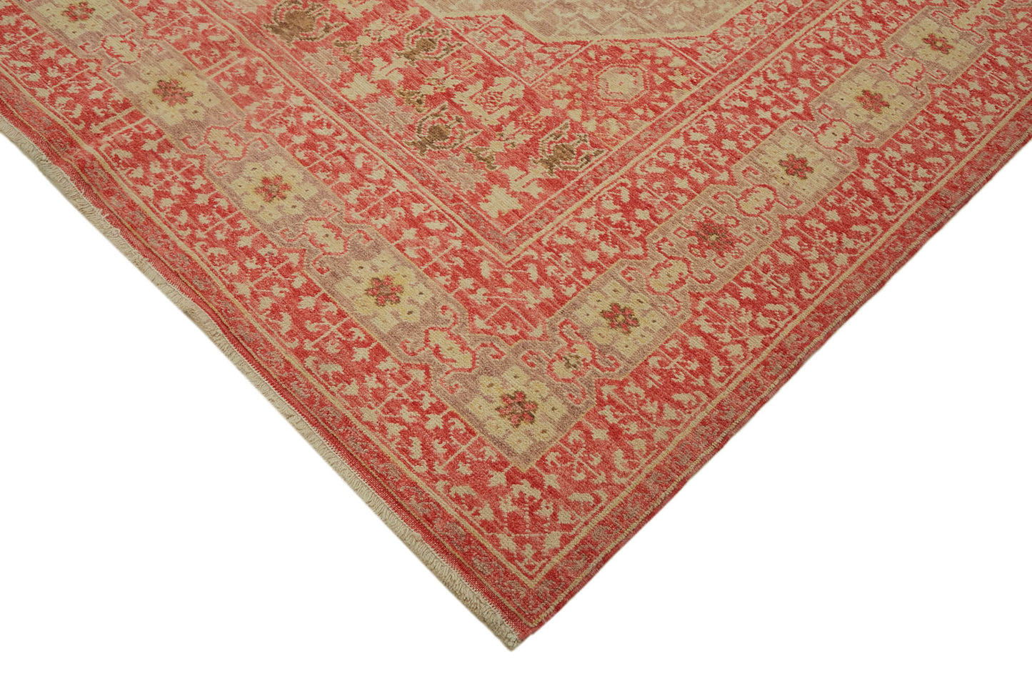 7x9 Beige Oushak Rug - 44475