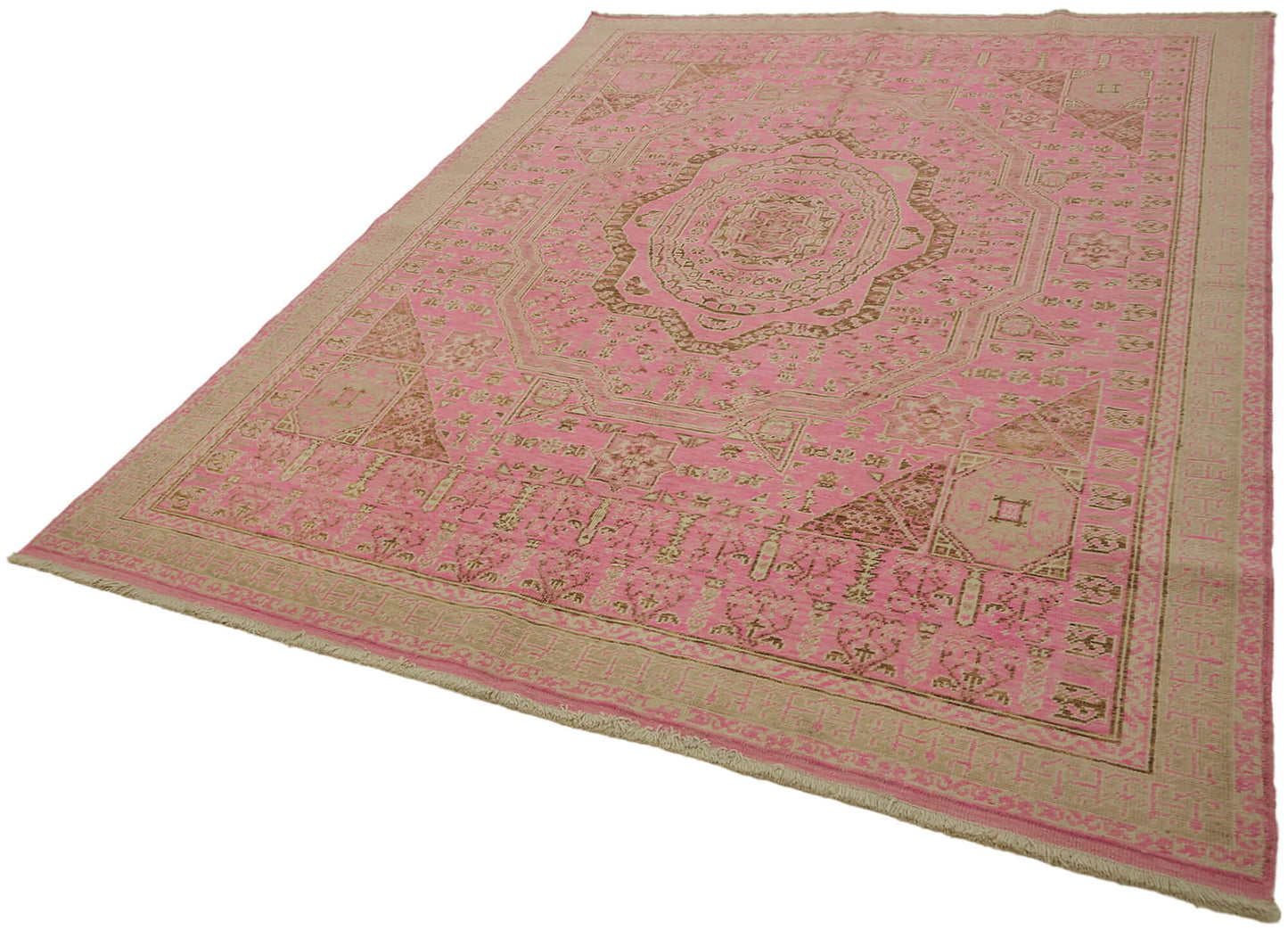 7x9 Beige Oushak Rug - 44476