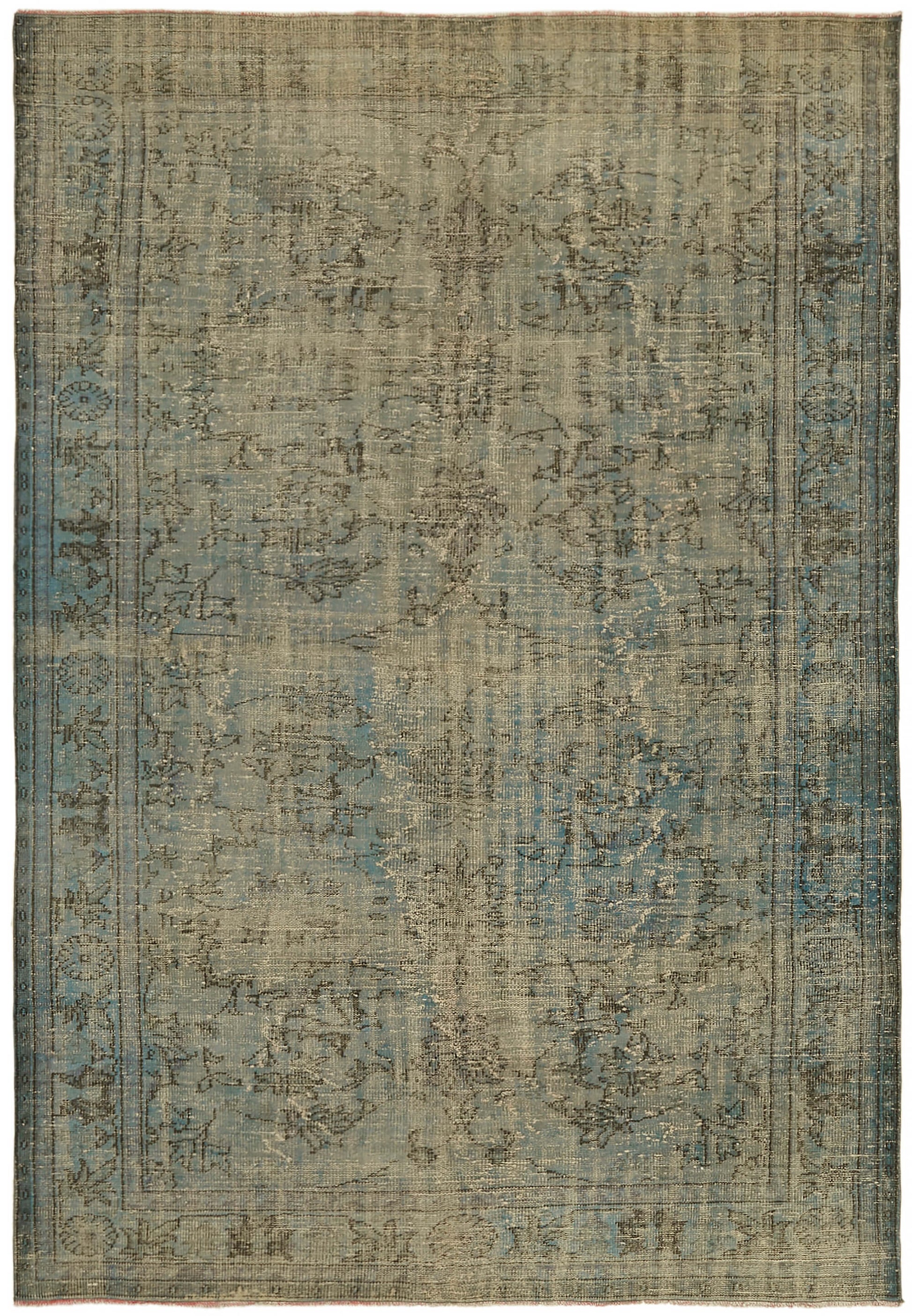 7x10 Blue Overdyed Rug - 44490