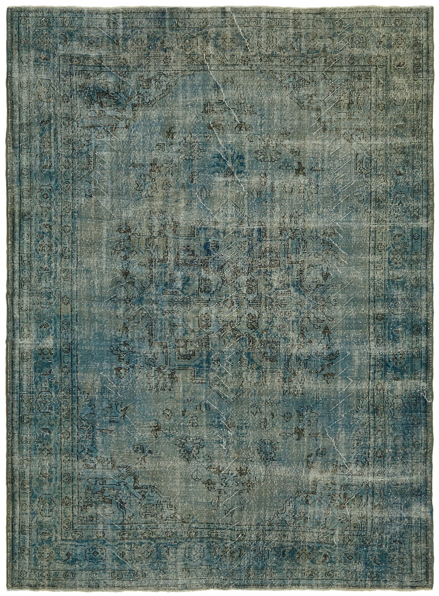 8x11 Blue Overdyed Rug - 44492