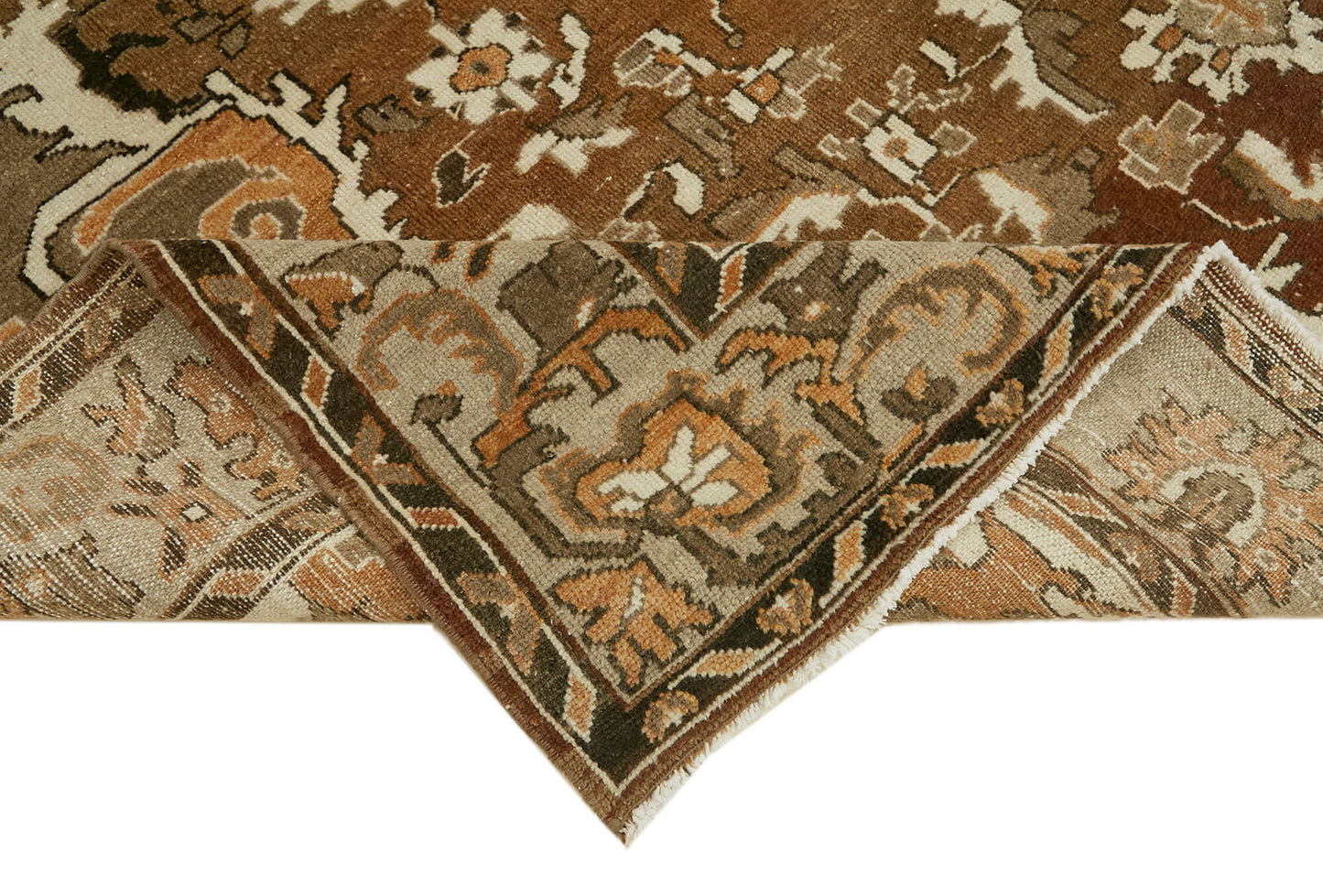 8x10 Brown Vintage Large Area Rug - 44681