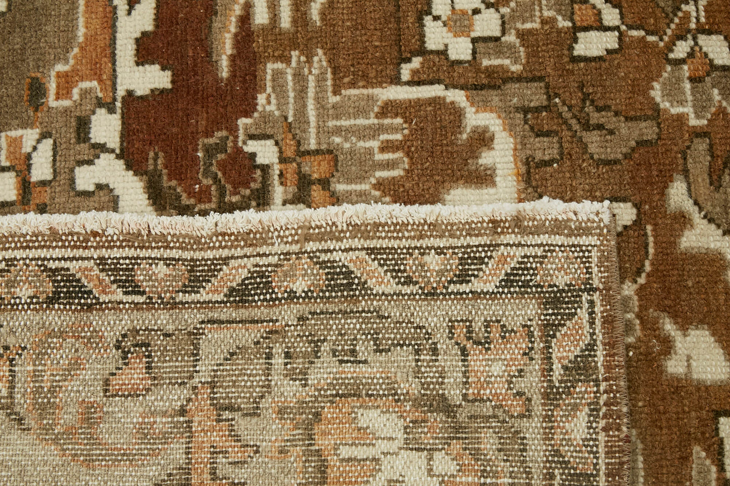 8x10 Brown Vintage Large Area Rug - 44681