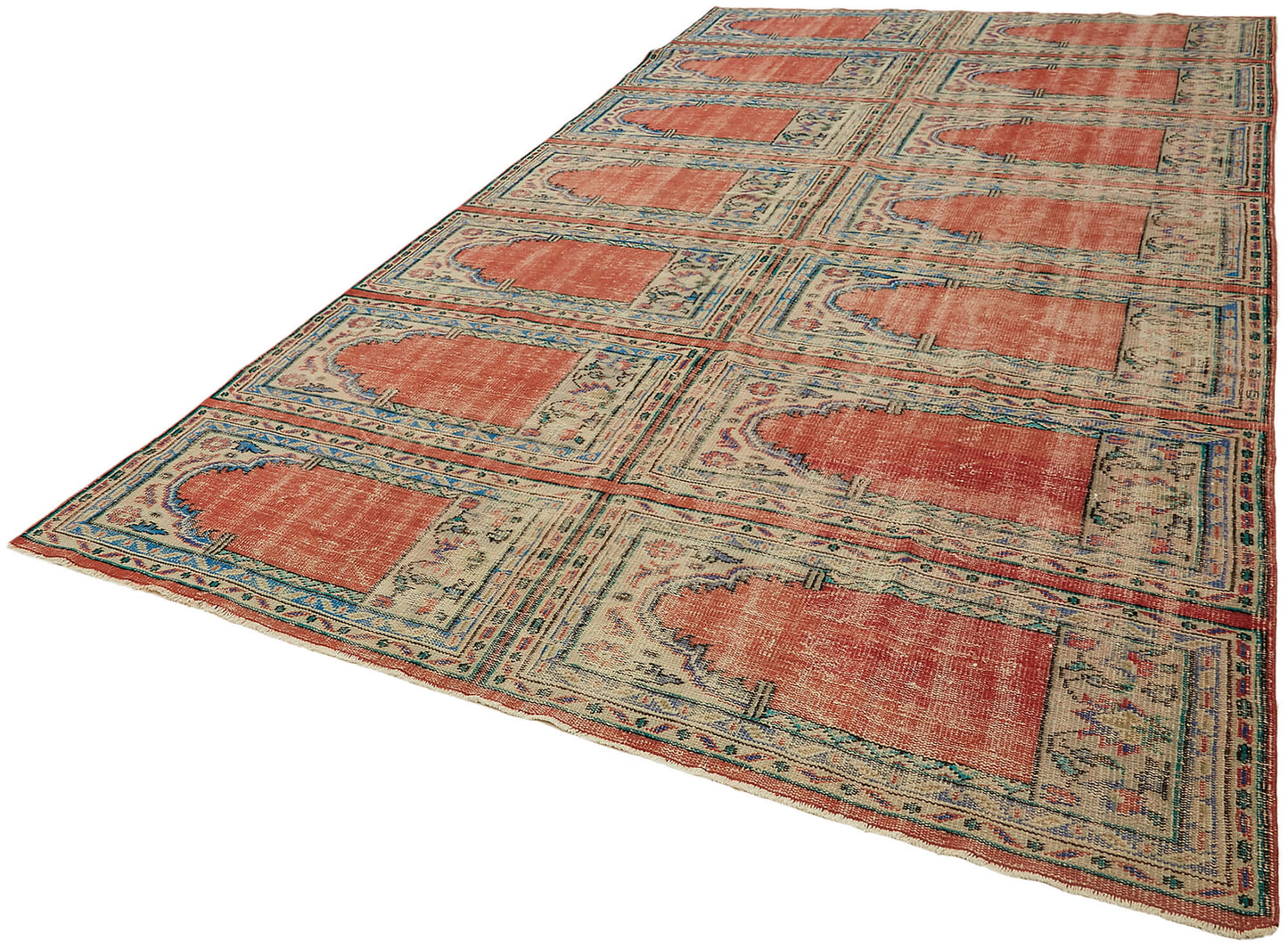 8x13 Beige Vintage Large Area Rug - 44711