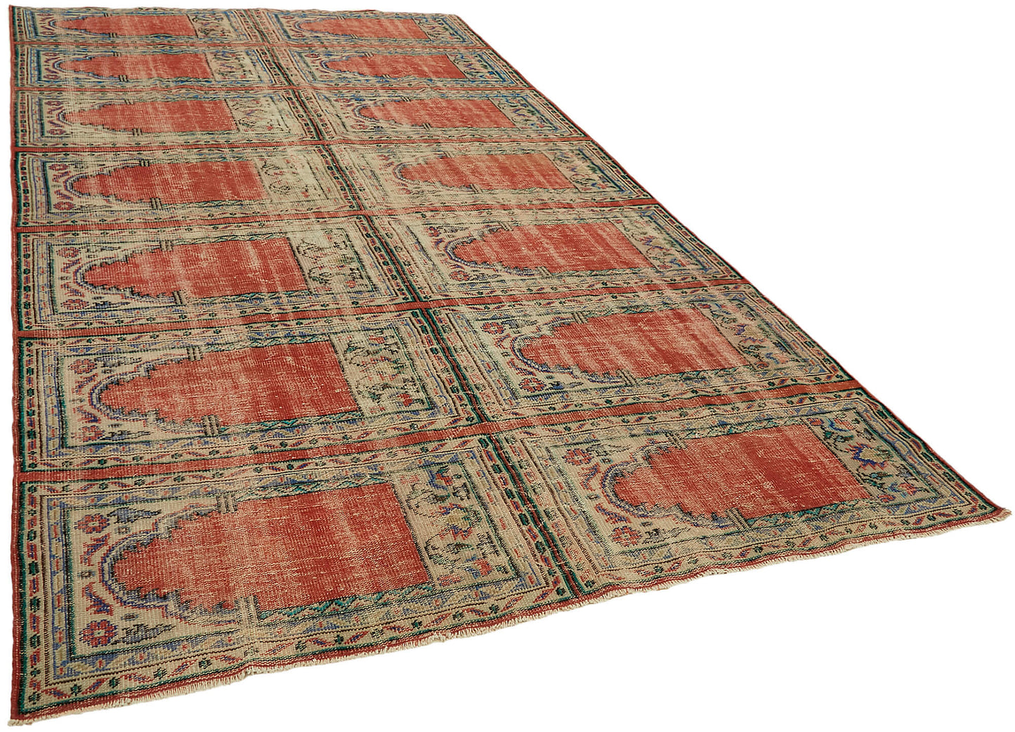 7x13 Beige Vintage Large Area Rug - 44712