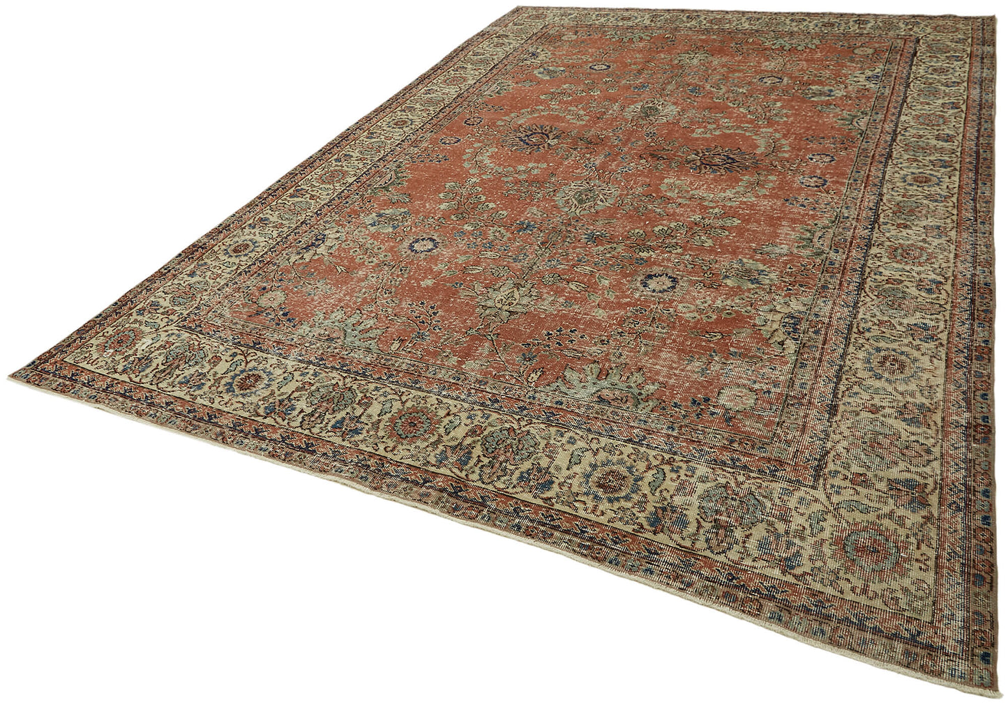 8x11 Beige Vintage Large Area Rug - 44721