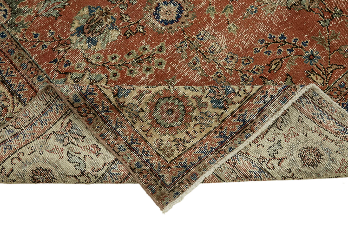 8x11 Beige Vintage Large Area Rug - 44721