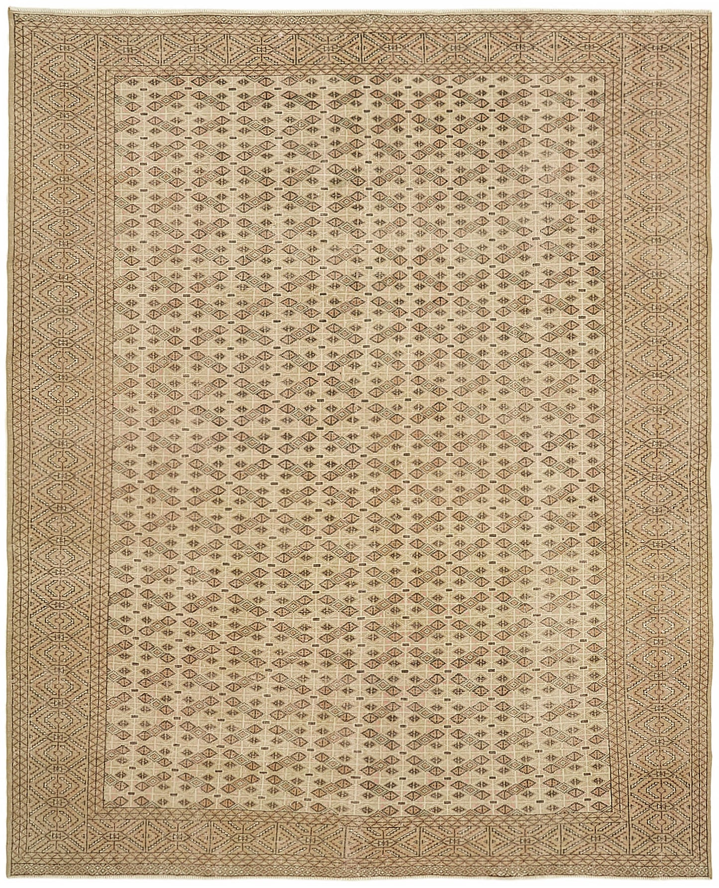 9x11 Beige Vintage Large Area Rug - 44726