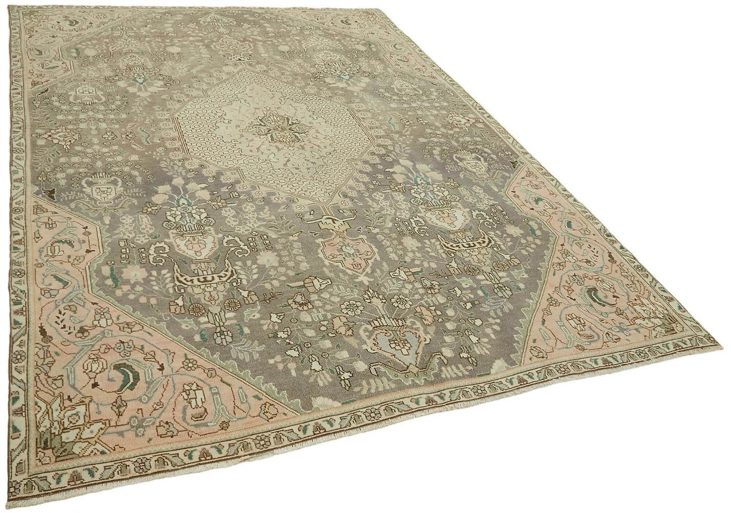 8x11 Beige Vintage Large Area Rug - 44736