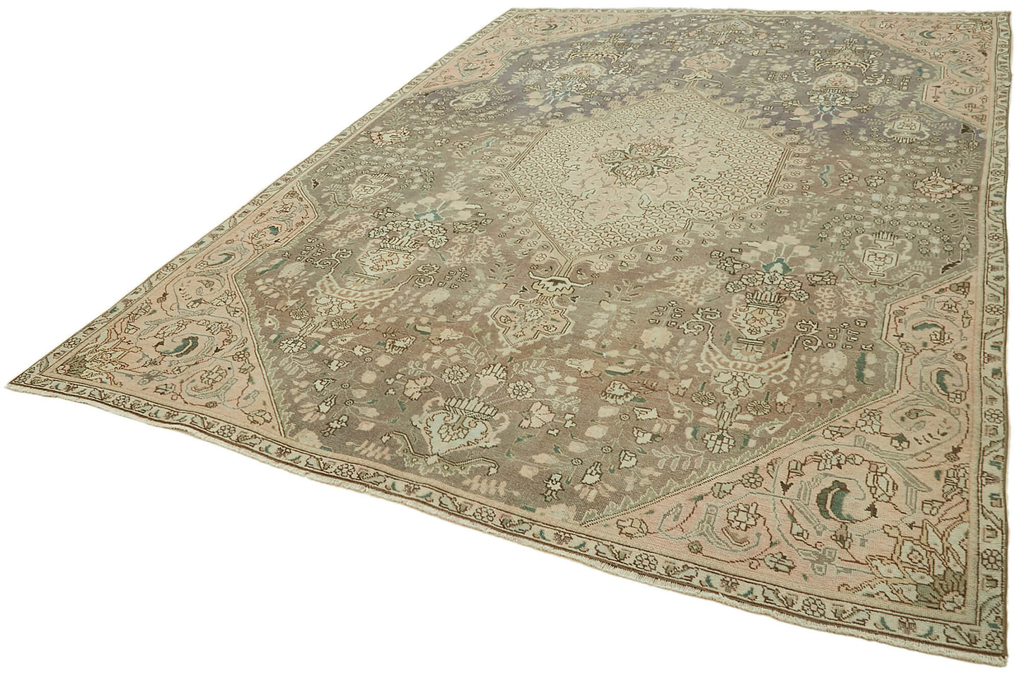 8x11 Beige Vintage Large Area Rug - 44736