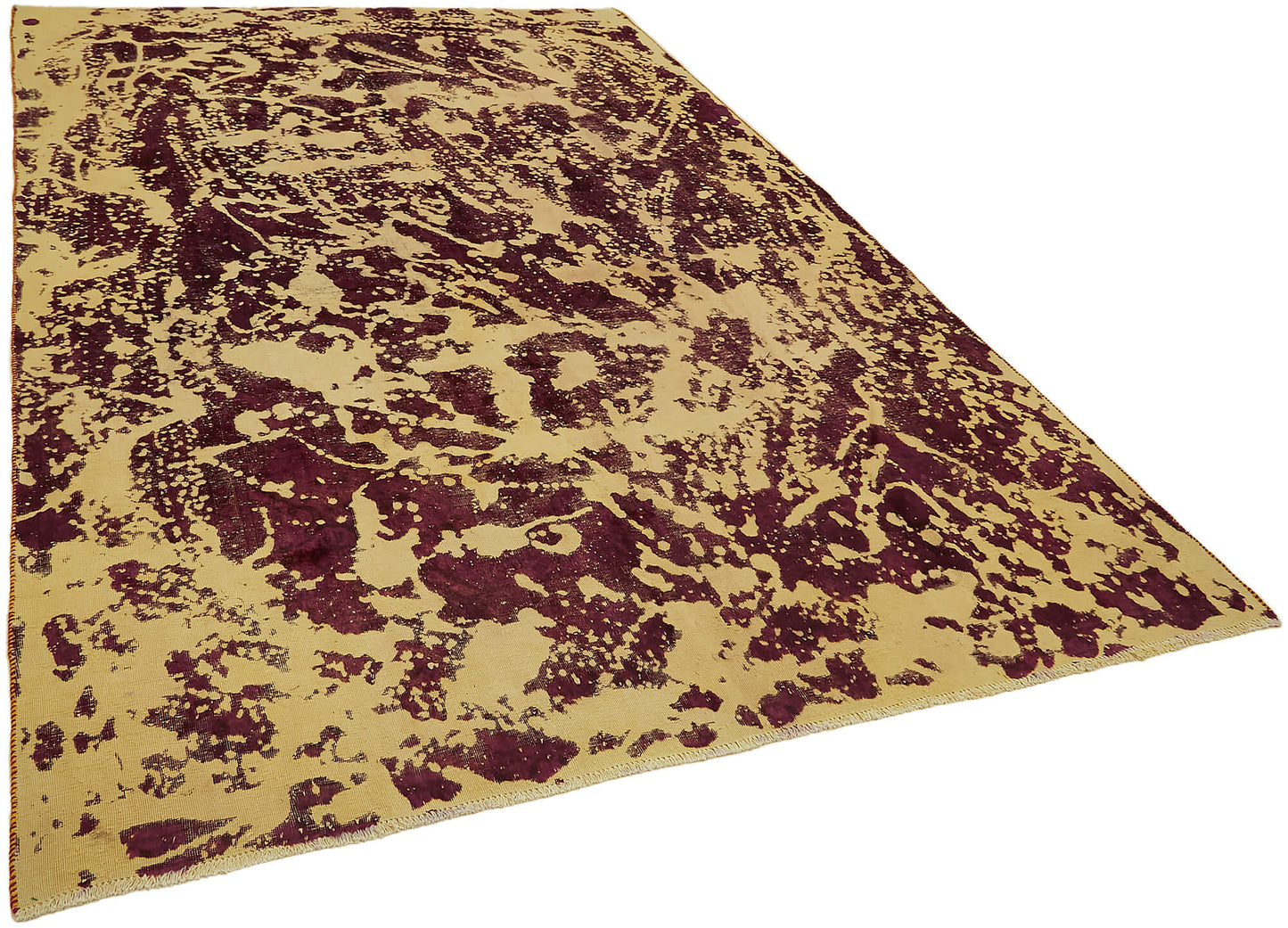 7x11 Yellow Overdyed Large Area Rug - 44738