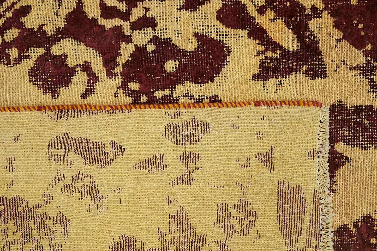 7x11 Yellow Overdyed Large Area Rug - 44738