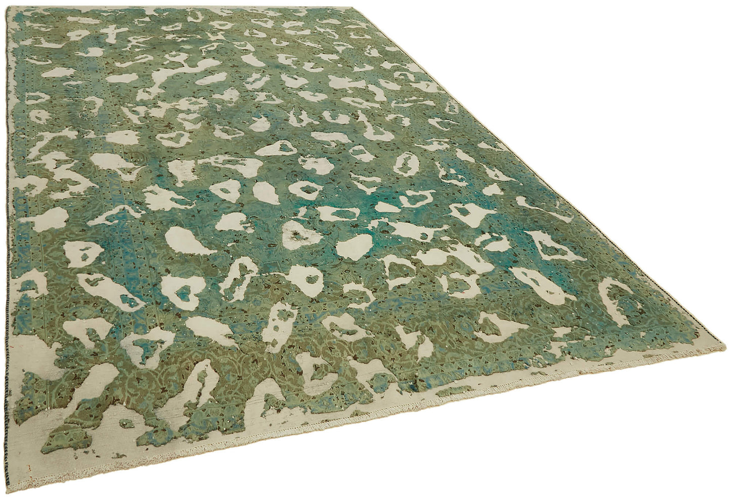 8x11 Green Overdyed Large Area Rug - 44739