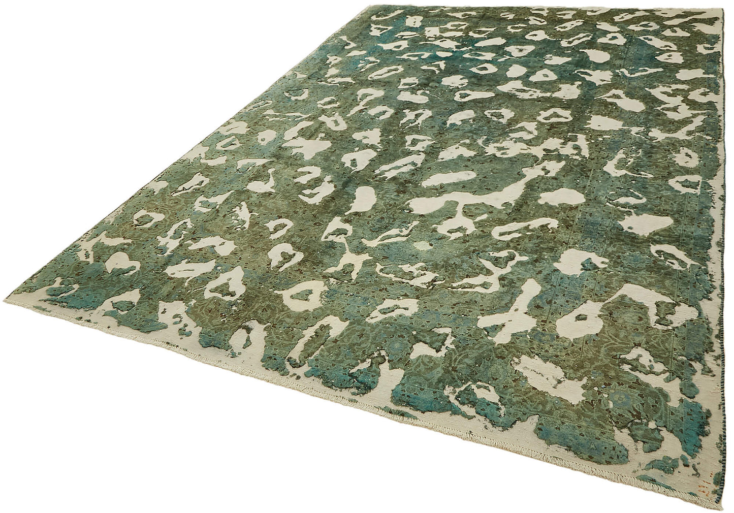 8x11 Green Overdyed Large Area Rug - 44739