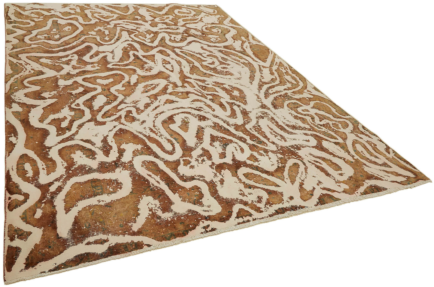 8x11 Beige Overdyed Large Area Rug - 44745