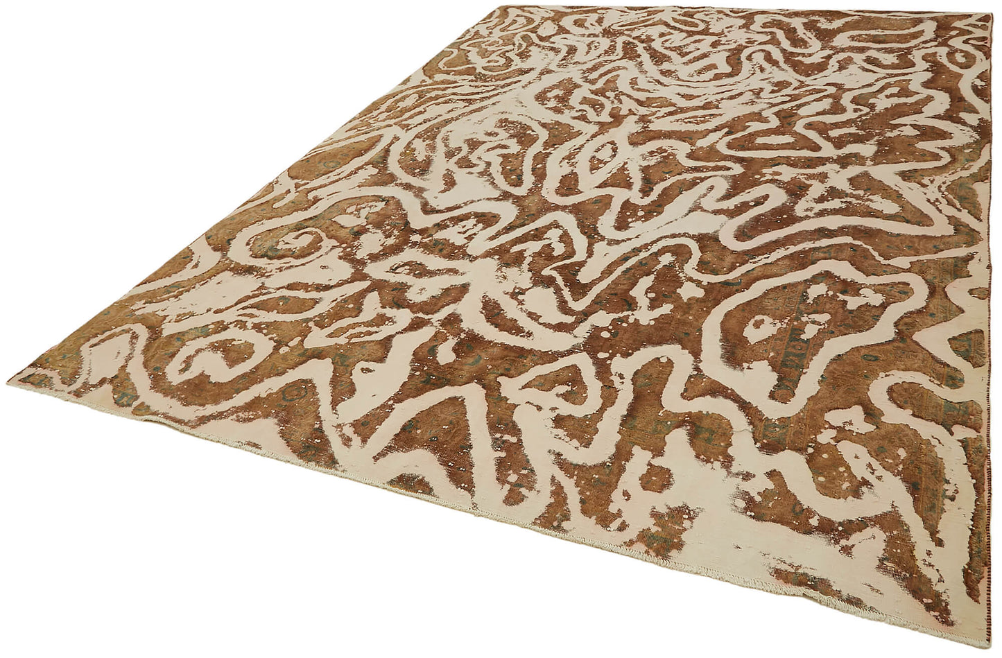 8x11 Beige Overdyed Large Area Rug - 44745