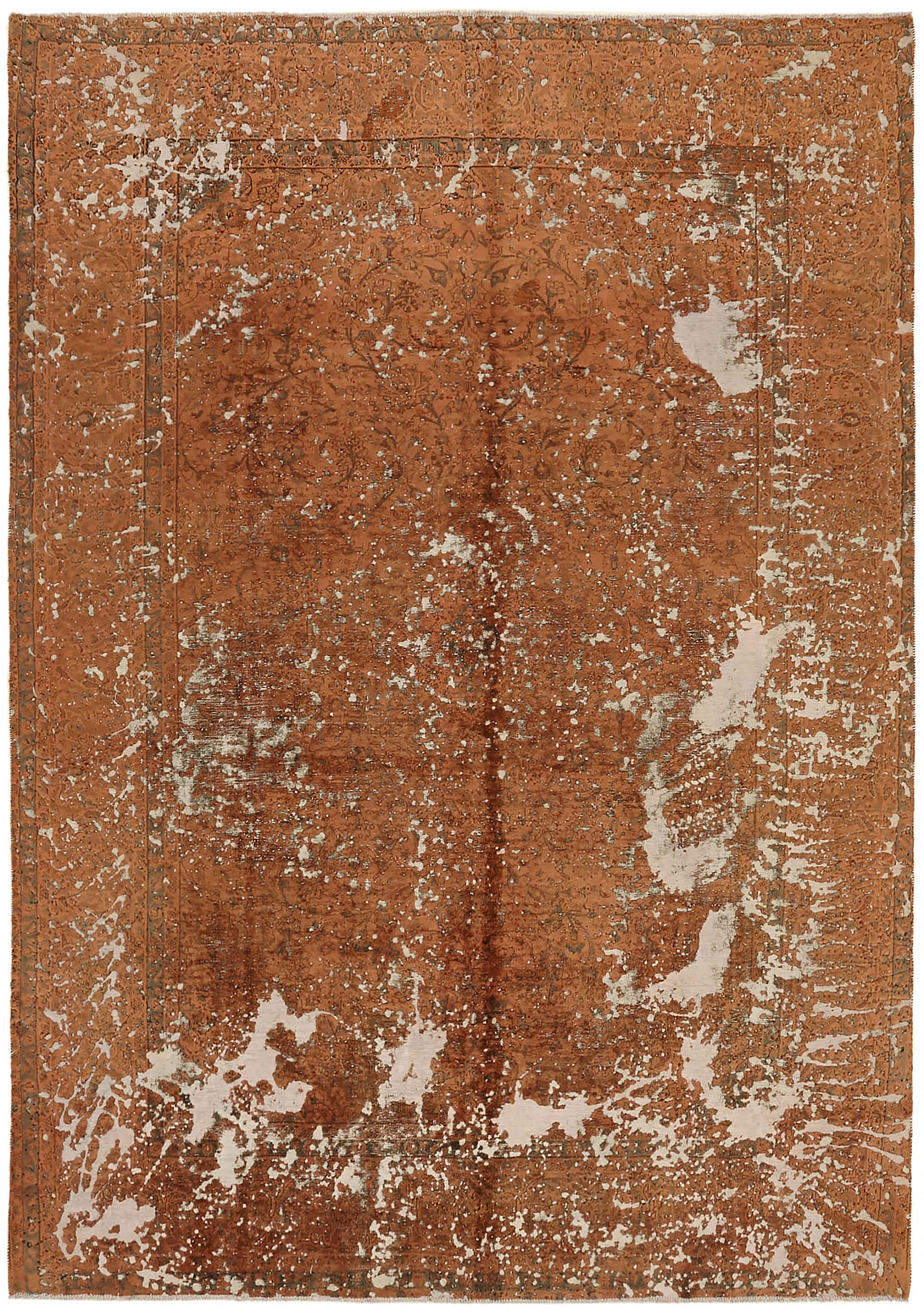 9x13 Orange Overdyed Large Area Rug - 44752