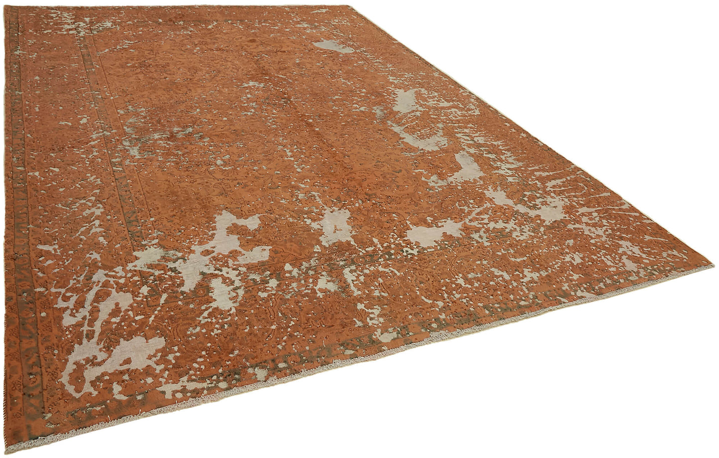 9x13 Orange Overdyed Large Area Rug - 44752