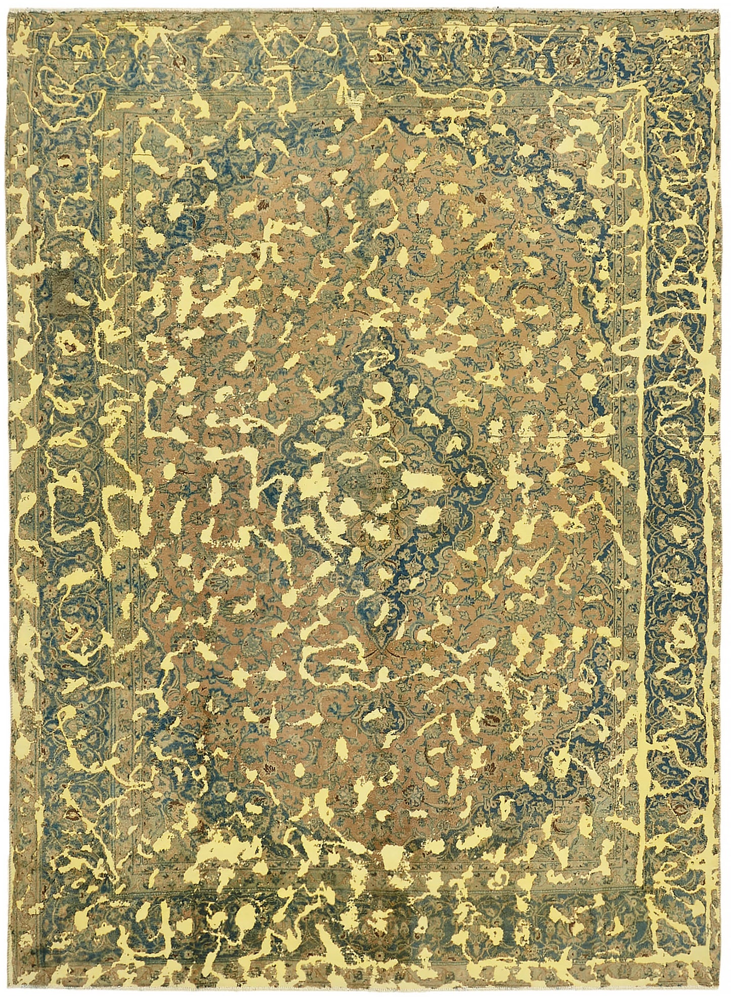 9x12 Yellow Overdyed Large Area Rug - 44753