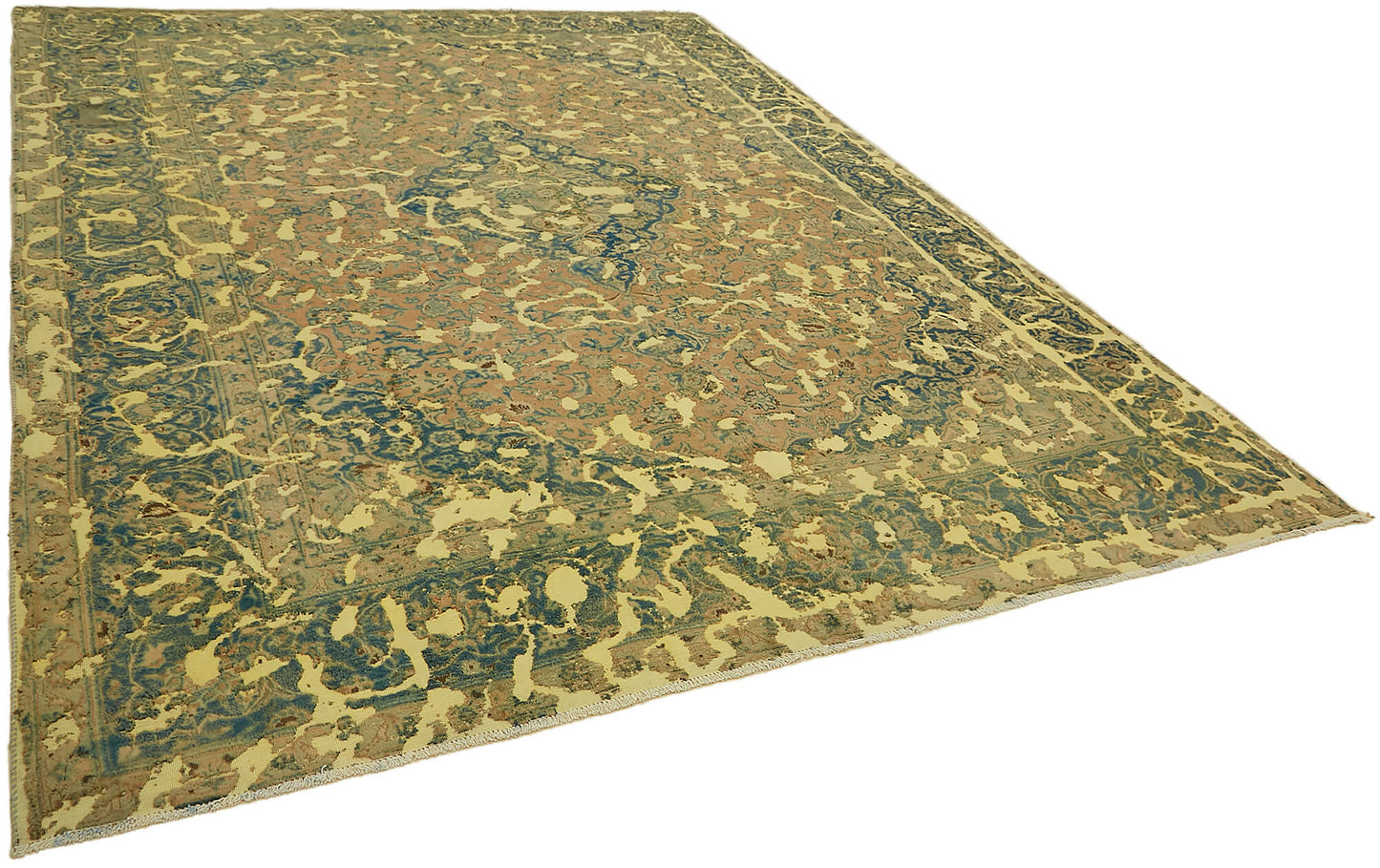 9x12 Yellow Overdyed Large Area Rug - 44753