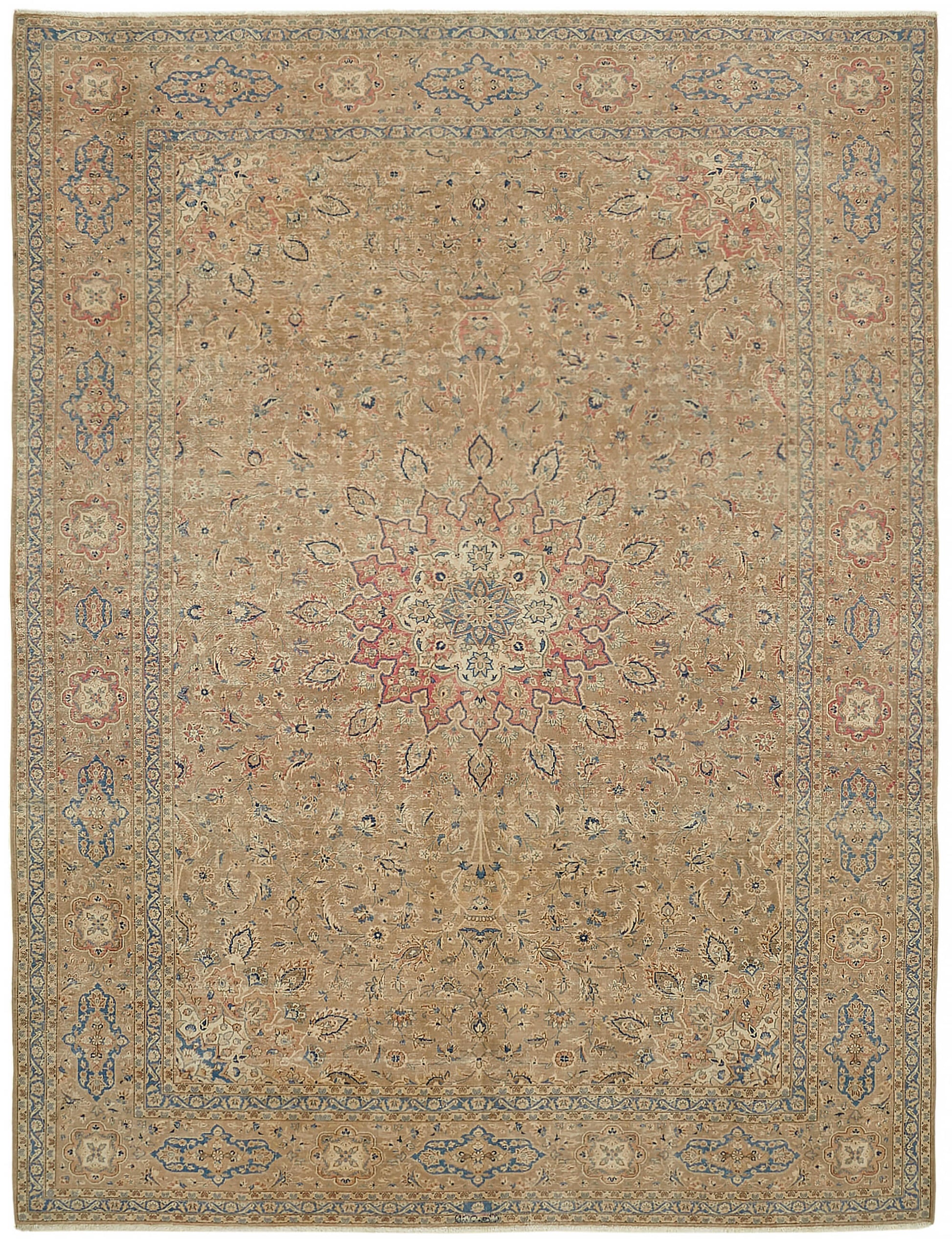 10x13 Beige Vintage Large Area Rug - 44757