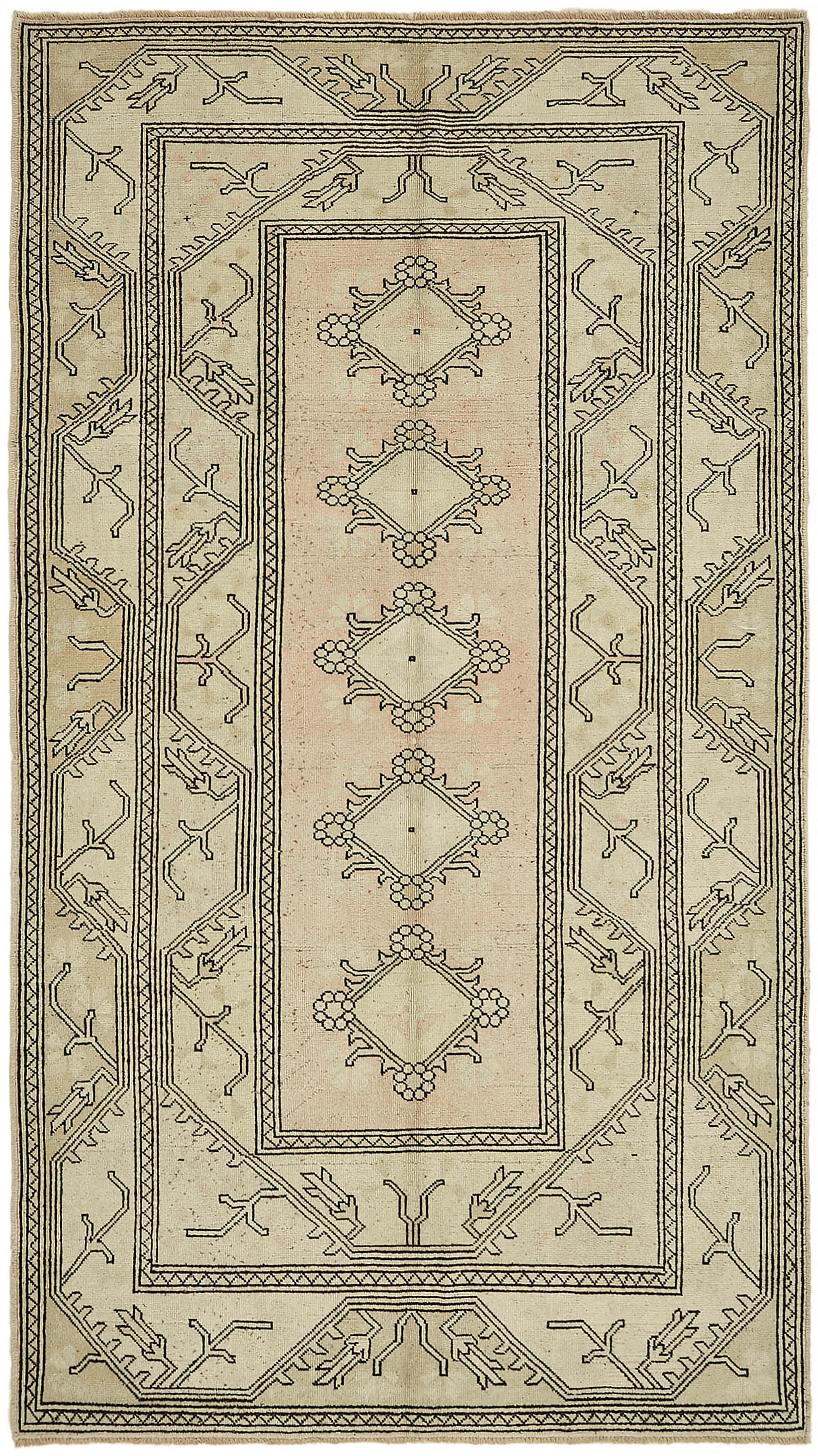 5x9 Beige Anatolian Rug - 45060