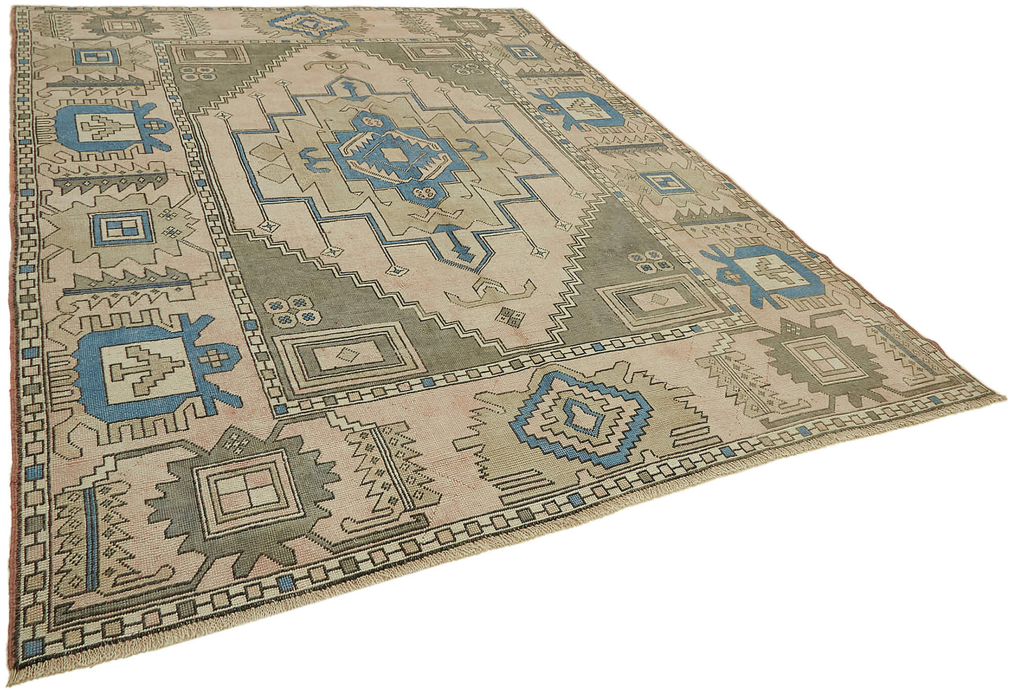 8x11 Beige Vintage Large Area Rug - 45070