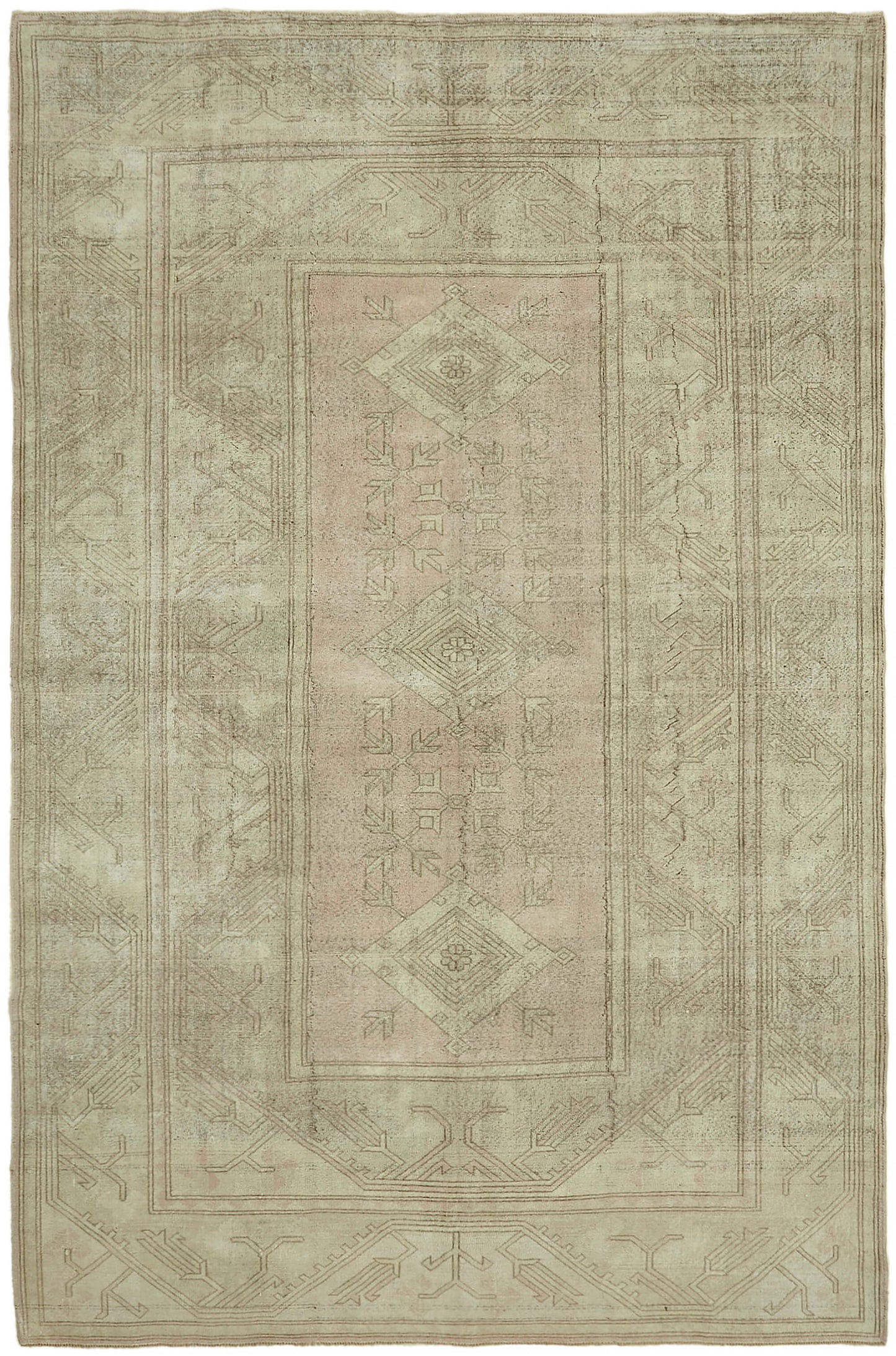 8x12 Beige Vintage Large Area Rug - 45072