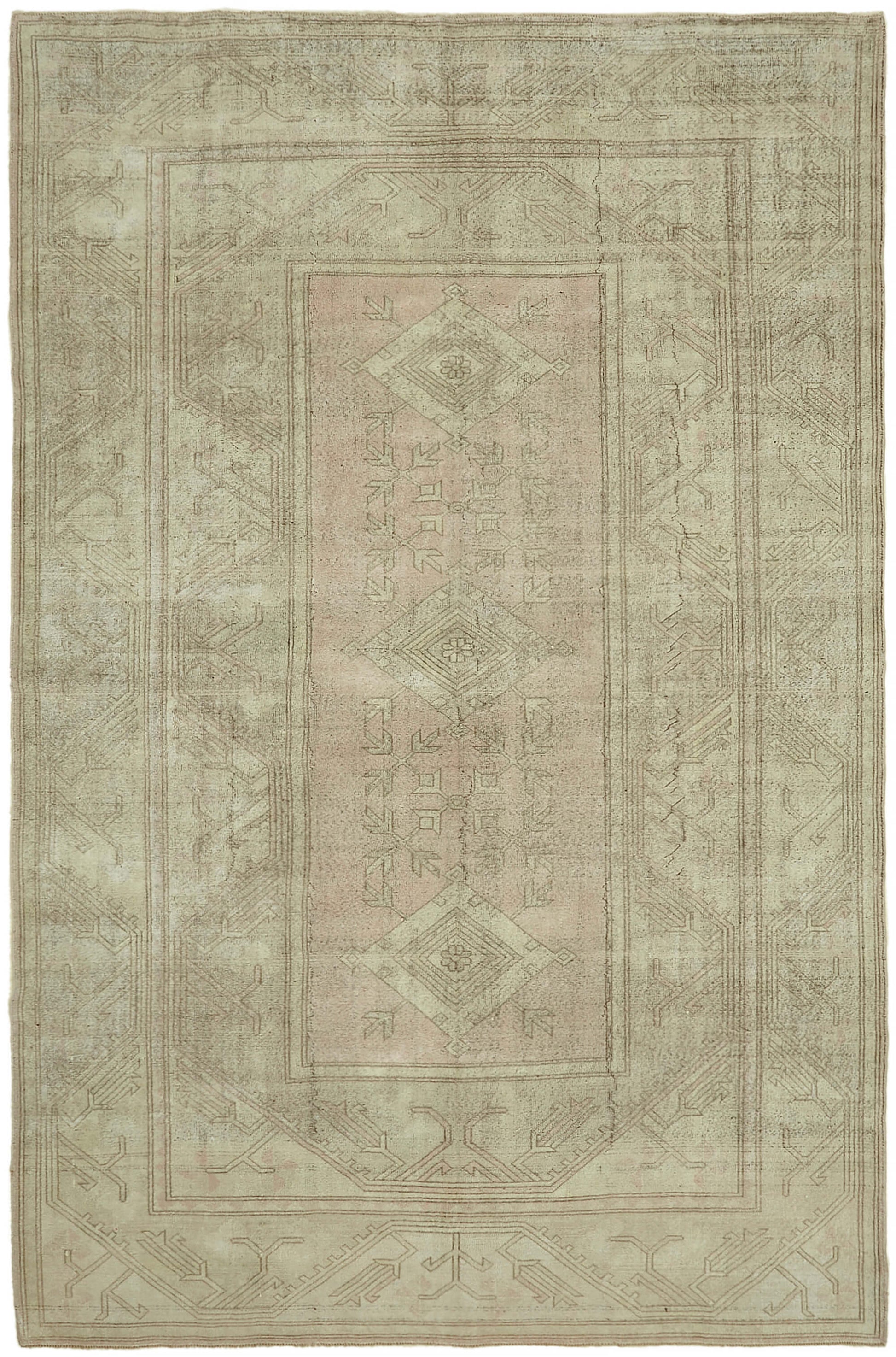 8x12 Beige Vintage Large Area Rug - 45072