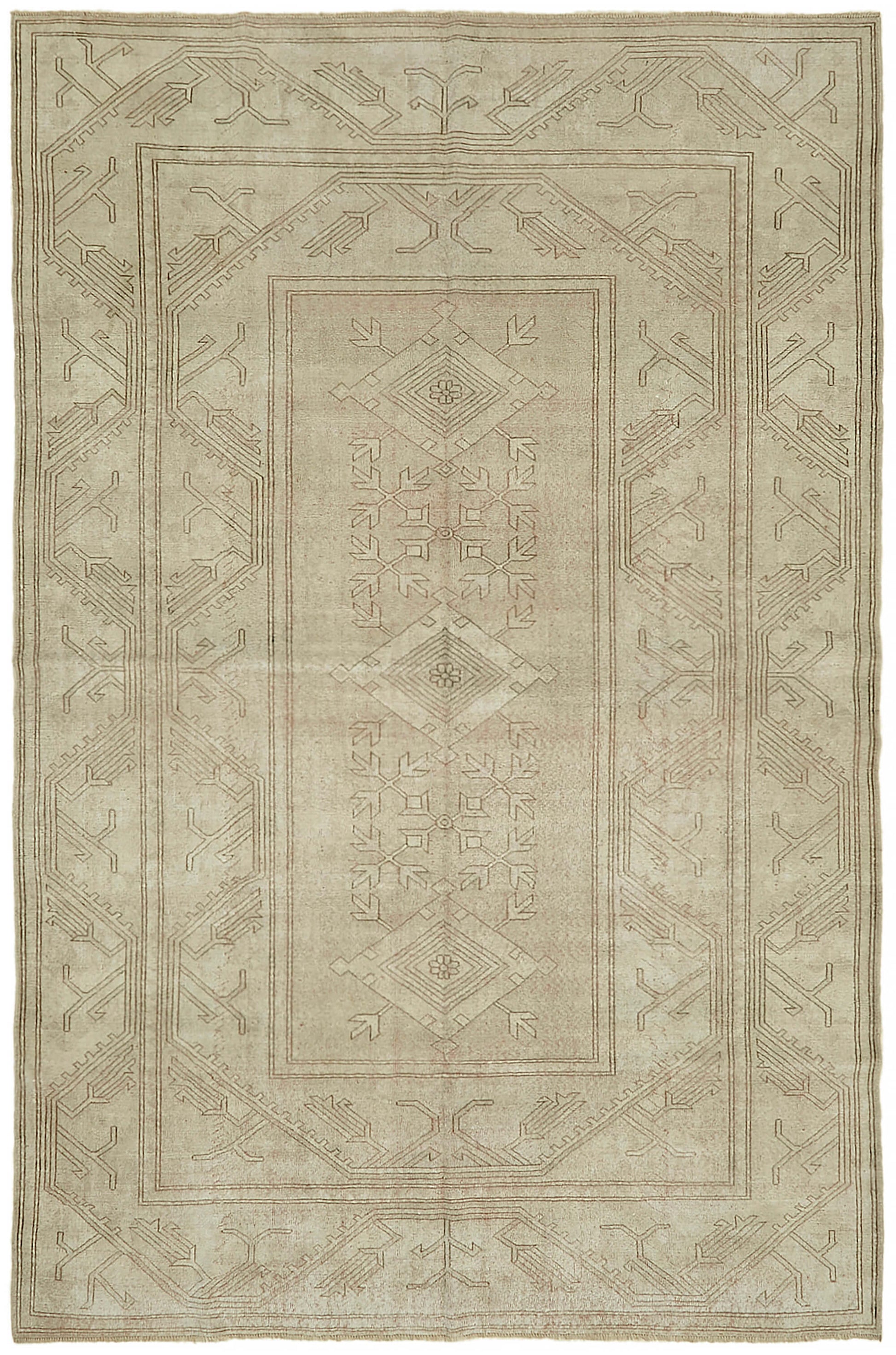 8x12 Beige Vintage Large Area Rug - 45074