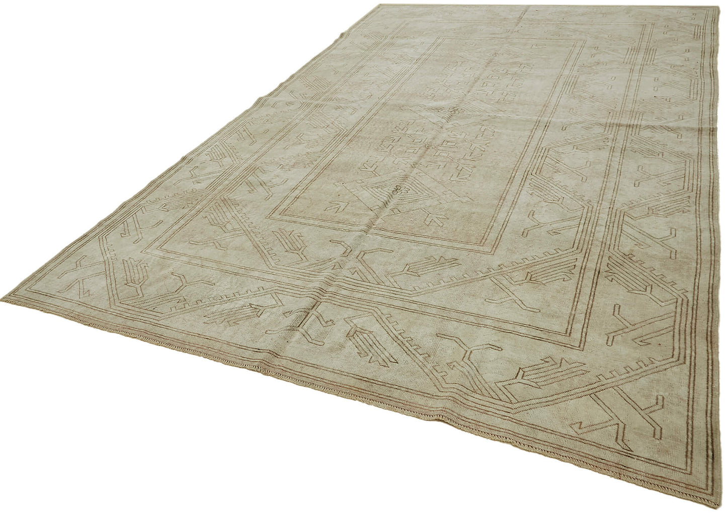 8x12 Beige Vintage Large Area Rug - 45074