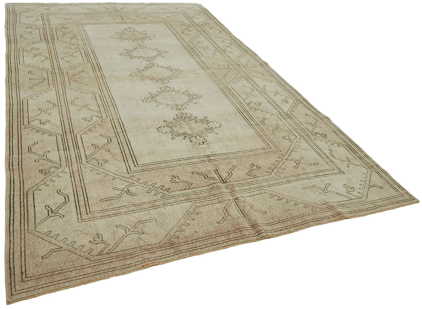 7x11 Beige Vintage Large Area Rug - 45076