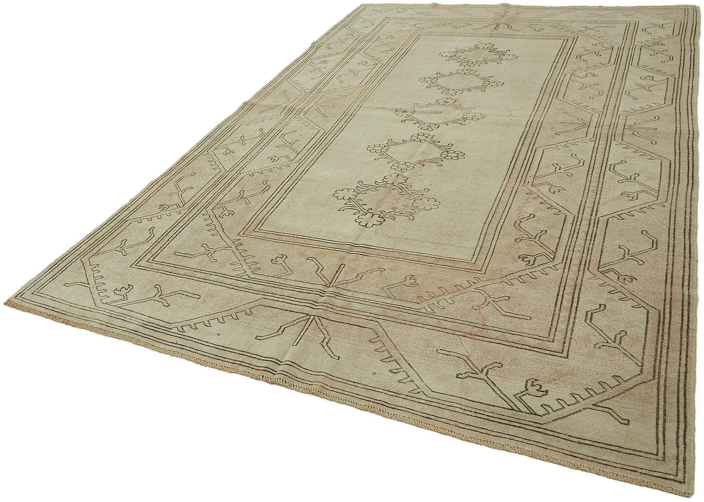 7x11 Beige Vintage Large Area Rug - 45076