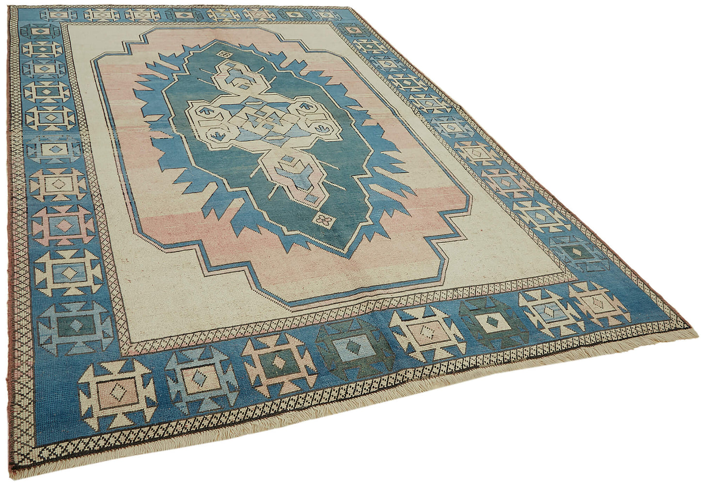 7x11 Beige Vintage Large Area Rug - 45078