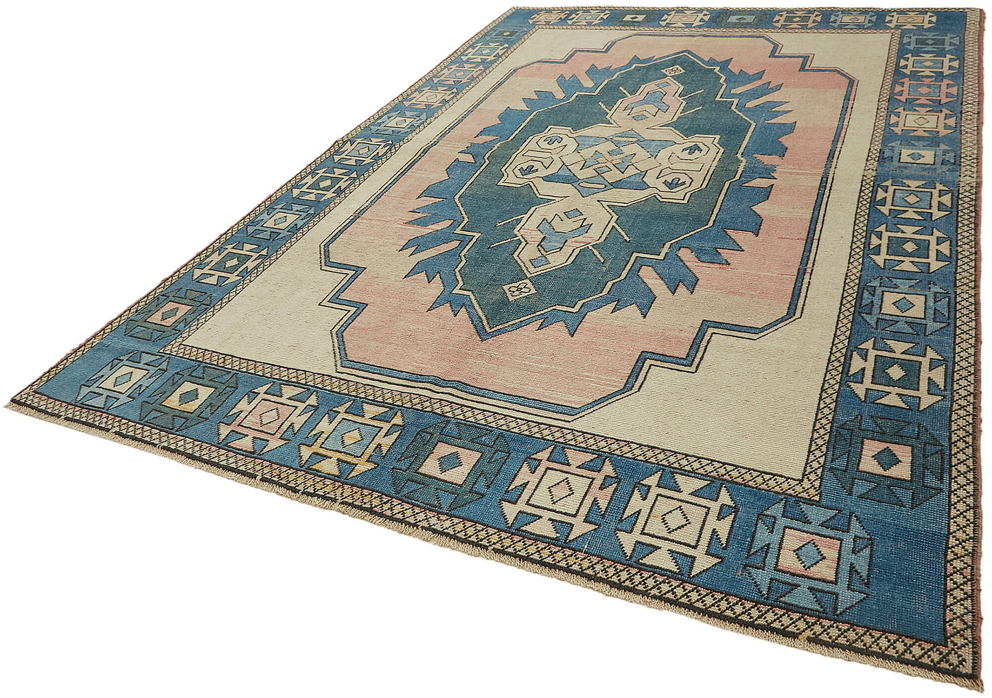 7x11 Beige Vintage Large Area Rug - 45078