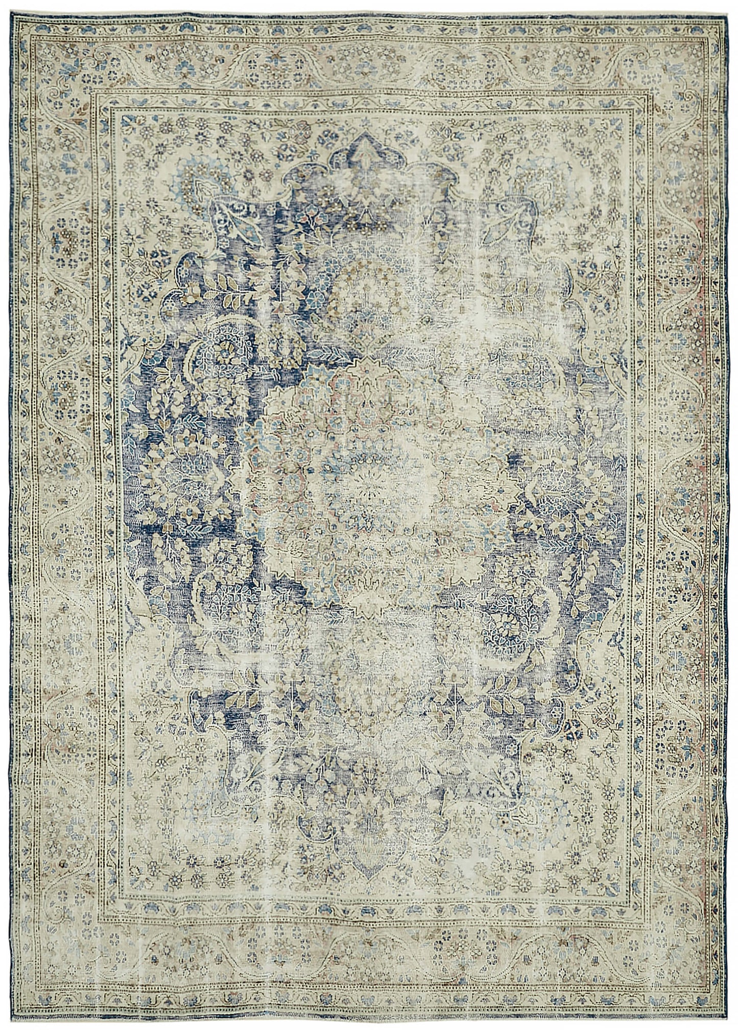 9x12 Beige Vintage Large Area Rug - 45425